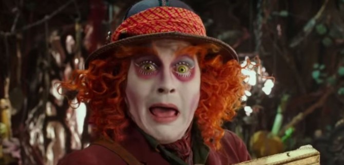 Johnny Depp em Alice Através do Espelho