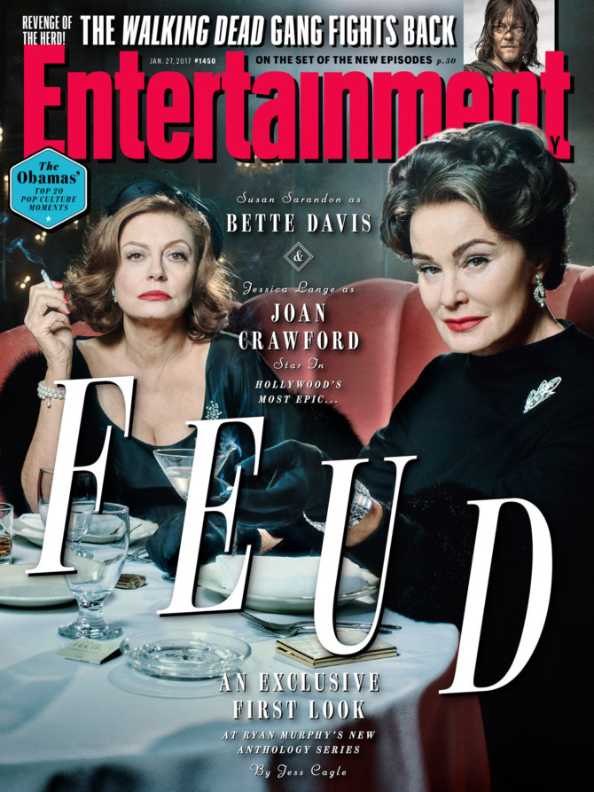 Capa da EW com as atrizes Susan Sarandon e Jessica Lange