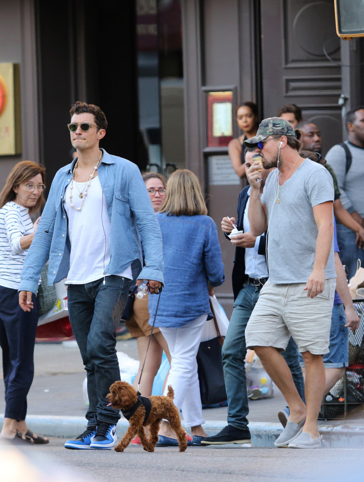 Leonardo DiCaprio, Tobey Maguire and Orlando Bloom meet up and hang out in NYC