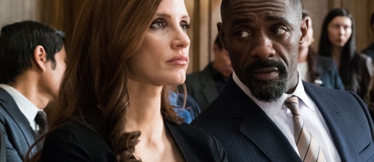 Jessica Chastain e Idris Elba em Molly's Game