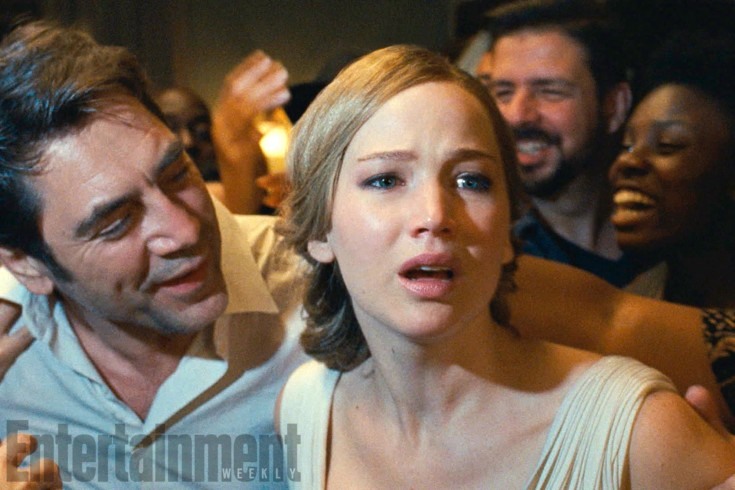 mother! Left to right: Javier Bardem as Eli and Jennifer Lawrence as Grace