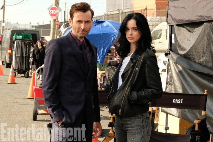 David Tennant e Krysten Ritter no set da 2ª temporada