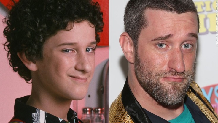Dustin Diamond como Screech e hoje em dia
