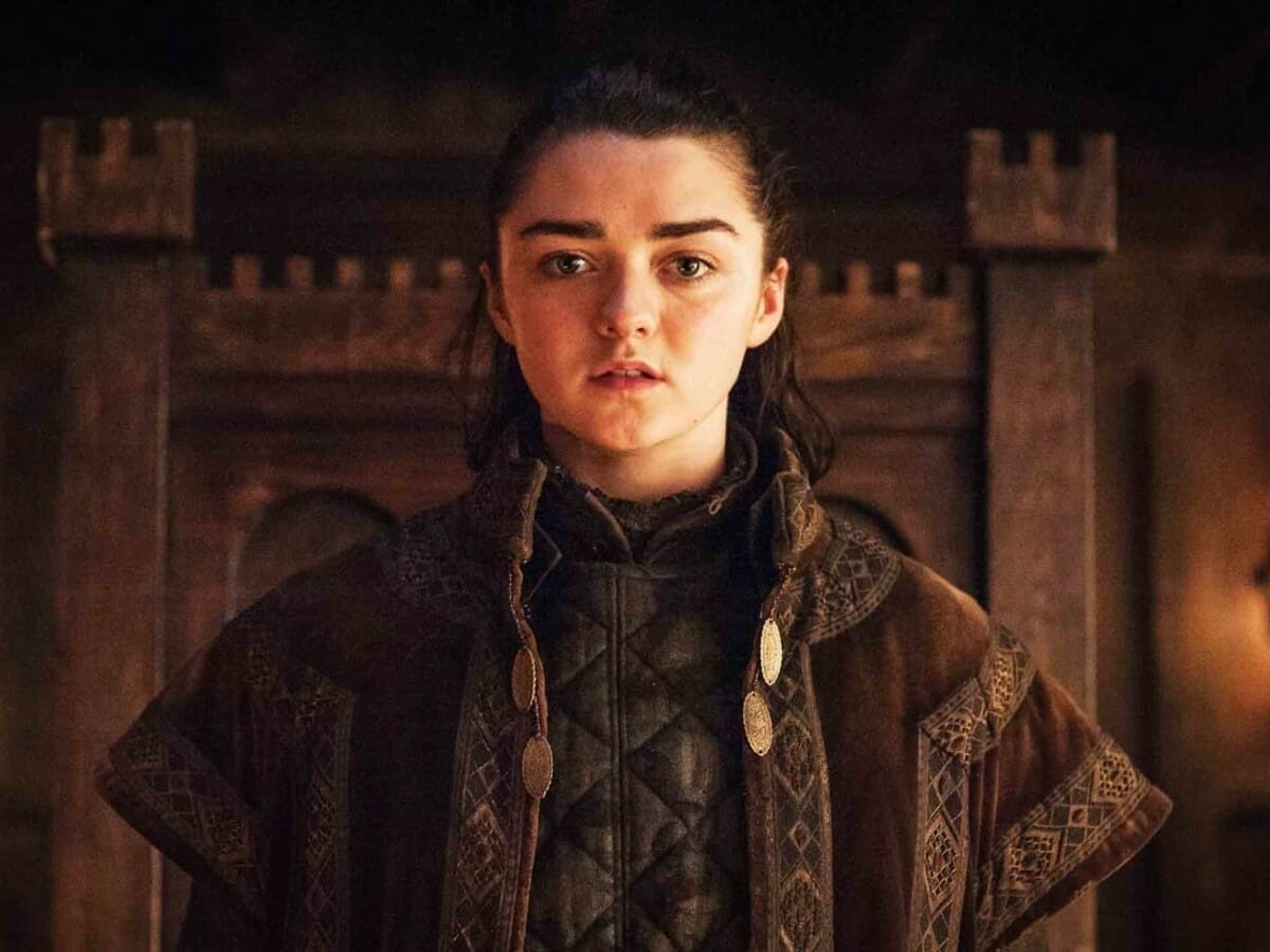 Maisie Williams como Arya Stark em Game of Thrones