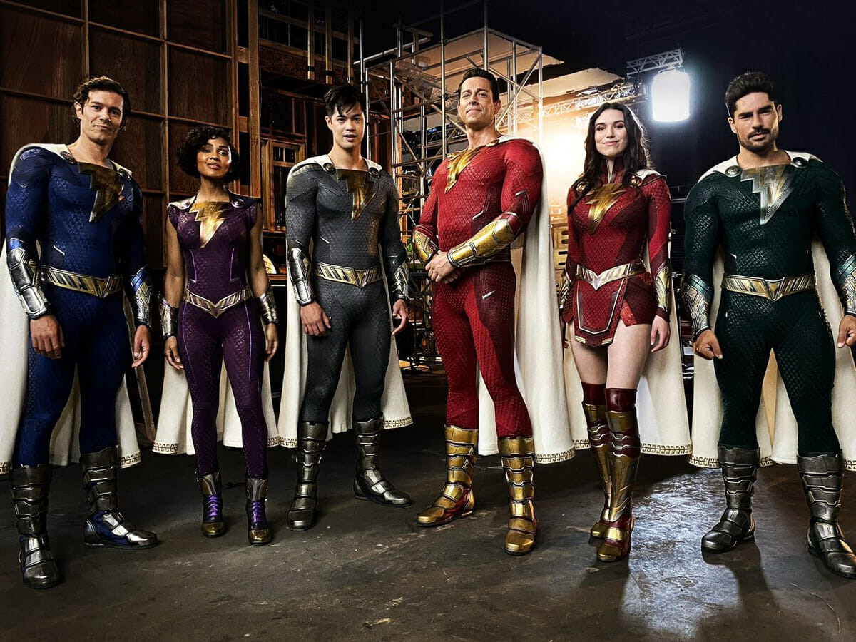 Família Shazam em foto do segundo filme.
