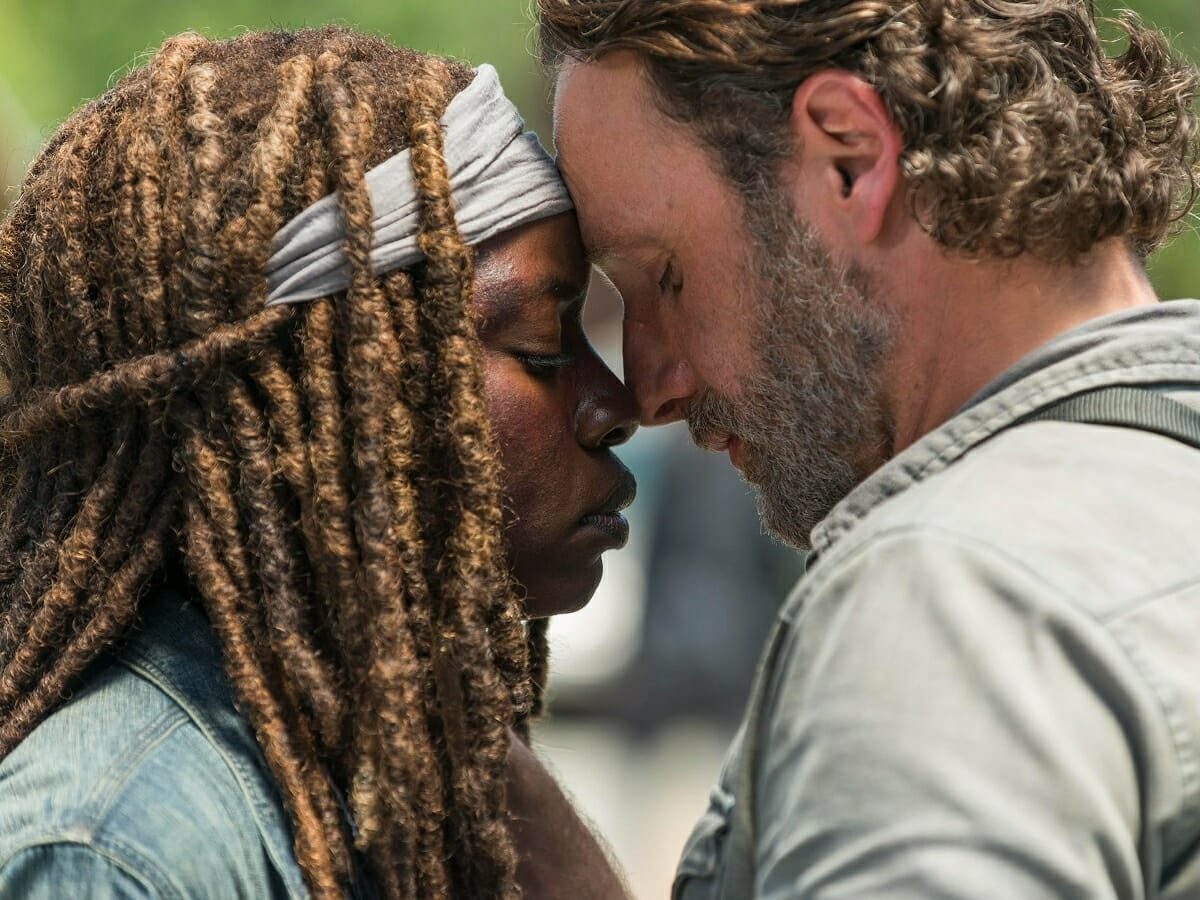 Rick e Michonne em The Walking Dead