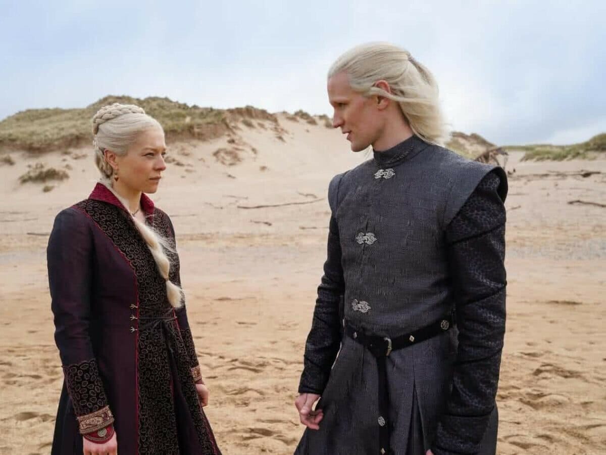 Rhaenyra e Daemon em A Casa do Dragão