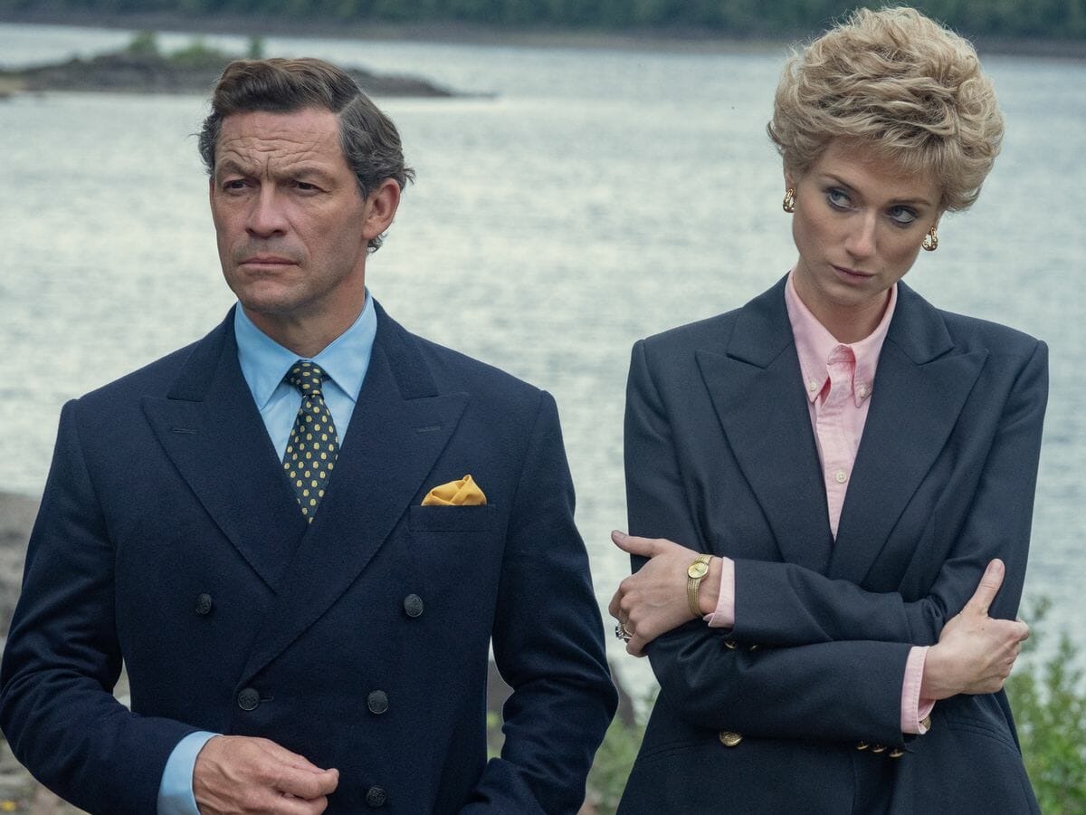 Dominic West e Elizabeth Debicki em The Crown 5.