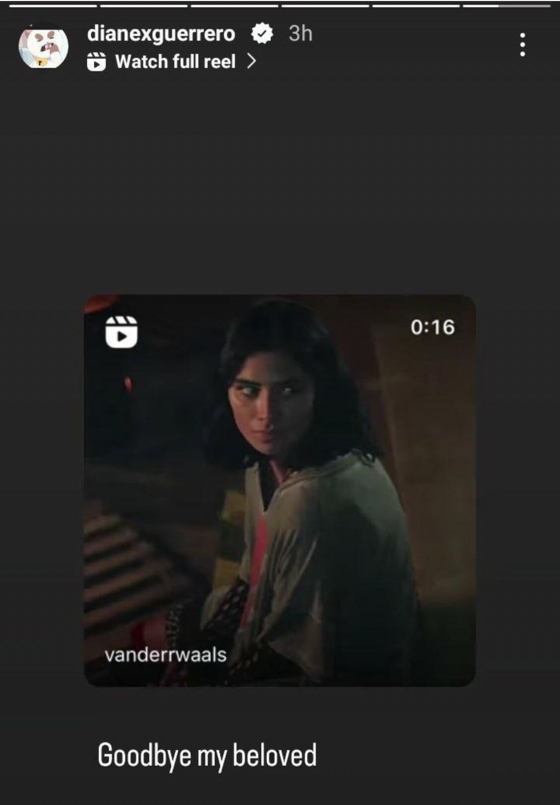 Post deletado de Diane Guerrero