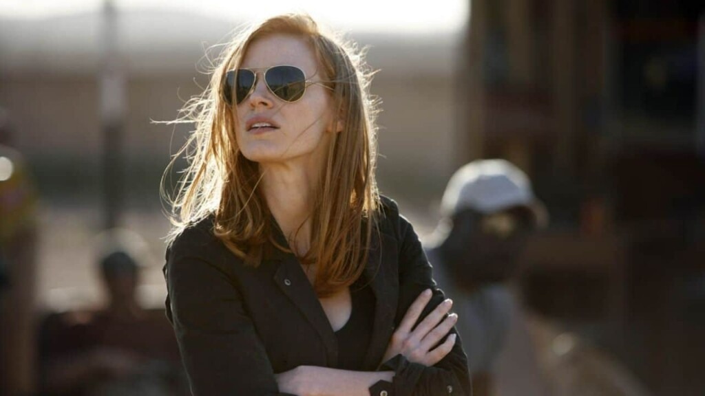 Jessica Chastain em A Hora Mais Escura