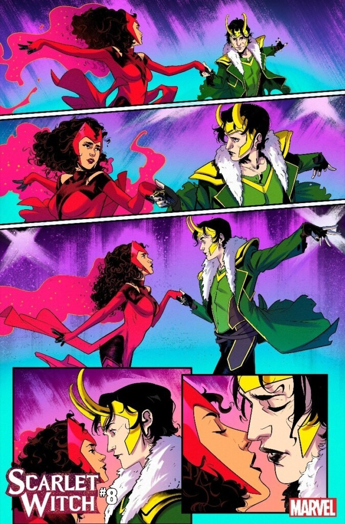 Loki e Feiticeira Escarlate dançam nas HQs