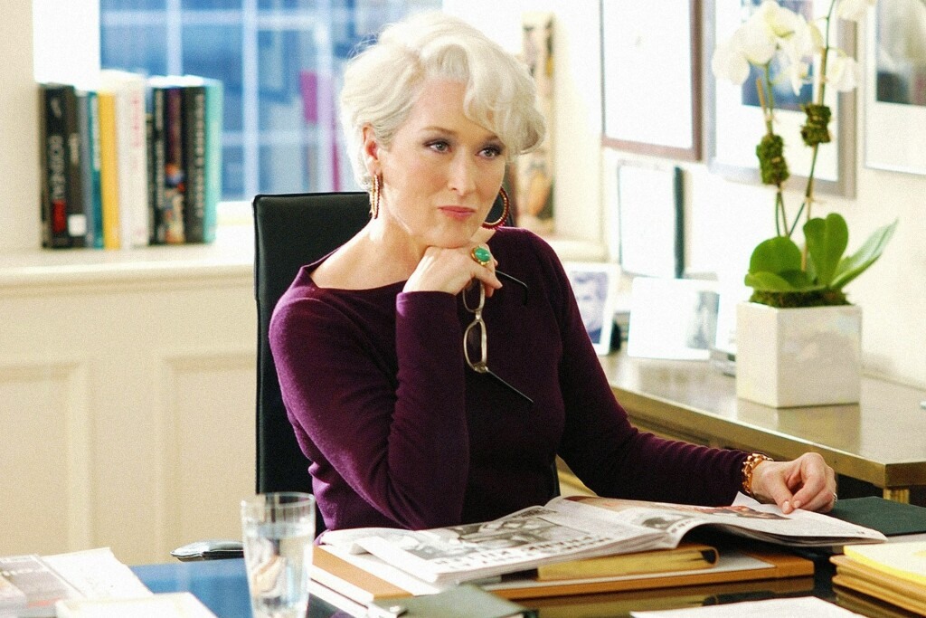 Meryl Streep em O Diabo Veste Prada