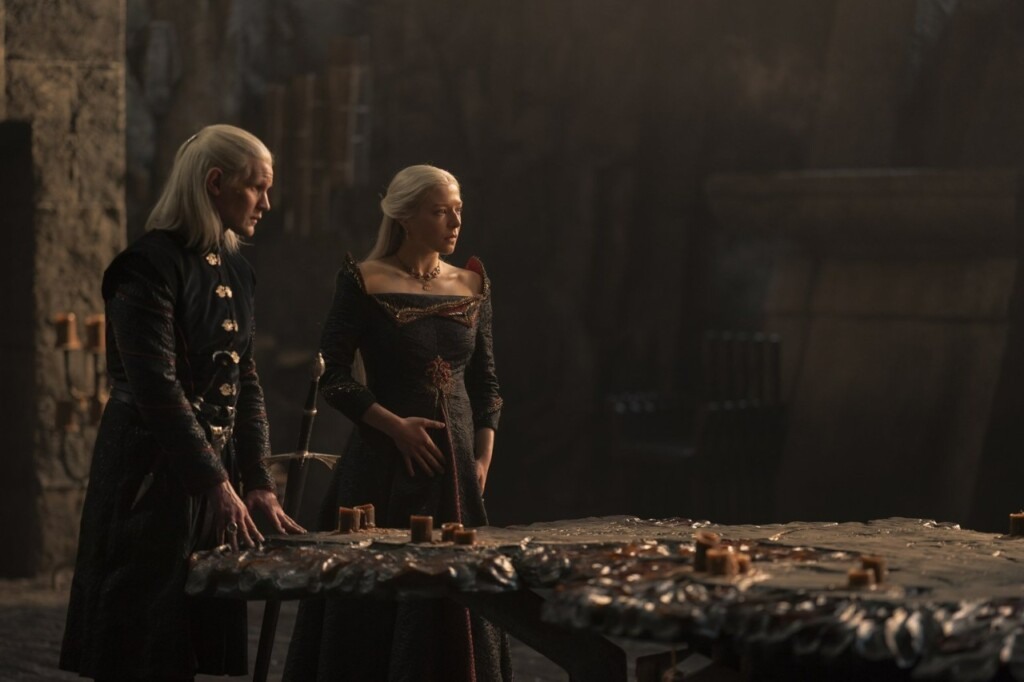 Daemon e Rhaenyra em A Casa do Dragão