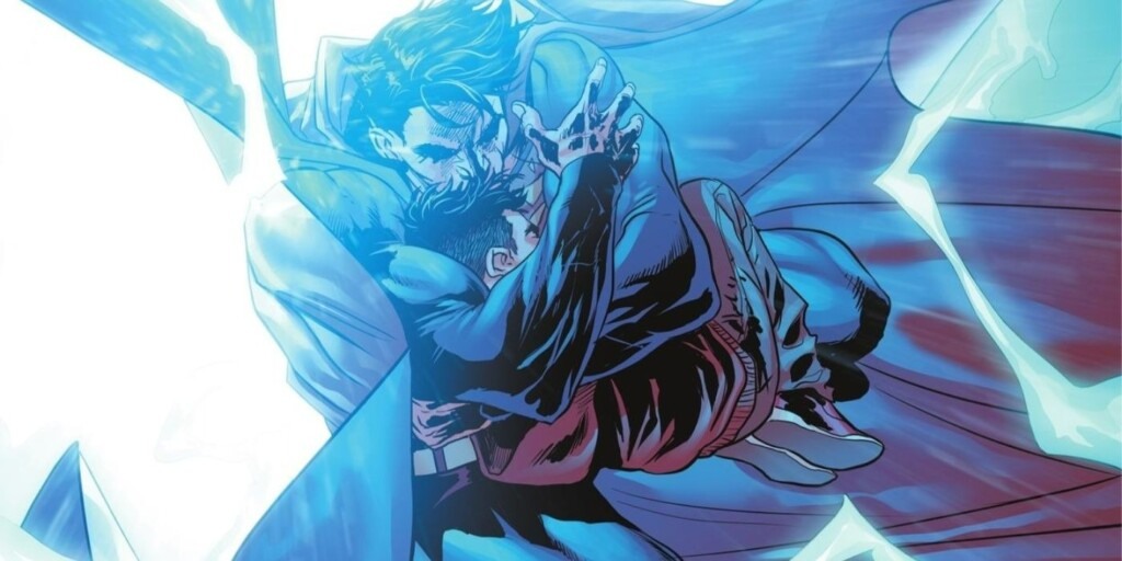 Superman leva o supro atômico de Godzilla em cheio