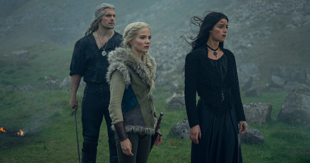 Geralt, Yennefer e Ciri na 3ª temporada de The Witcher