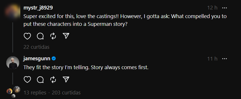 Post de James Gunn