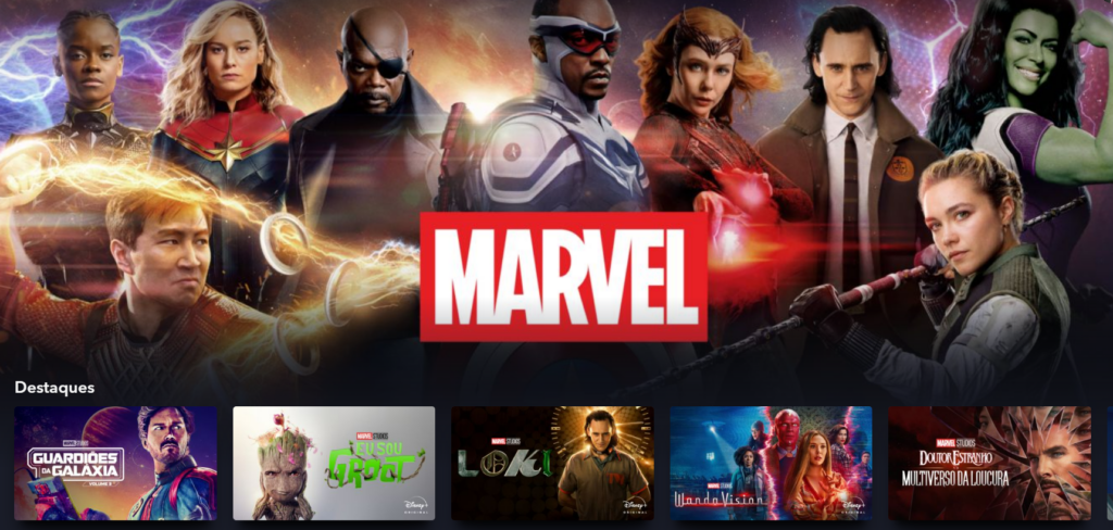 Hub da Marvel no Disney+