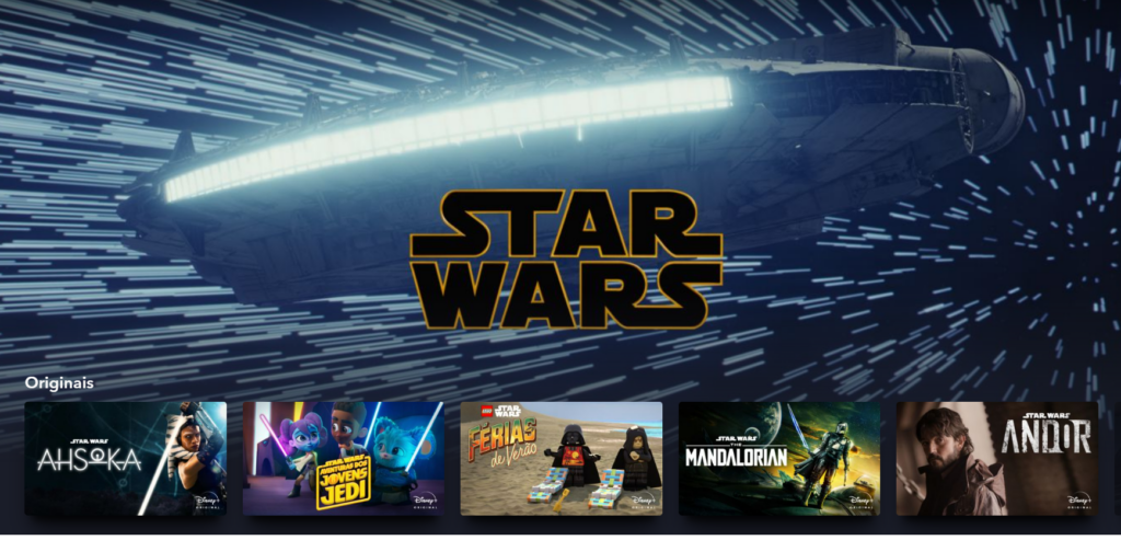 Hub de Star Wars no Disney+