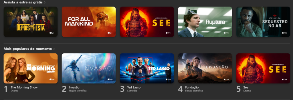 Catálogo do Apple TV+