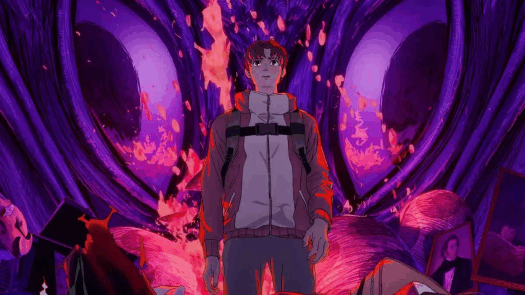 A arte de Dandadan é pura explosão visual, cheia de energia e personalidade