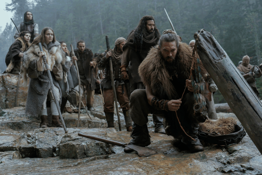 Jason Momoa em um futuro brutal onde lutar sem enxergar é a única forma de sobreviver